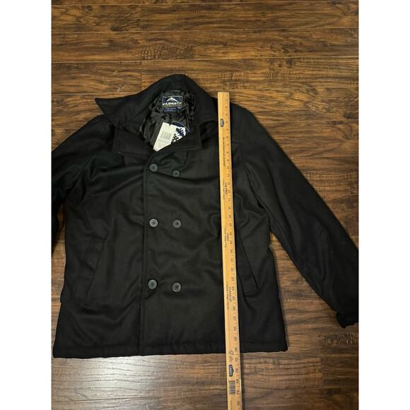 New Climate Concepts Pea Coat Adult Extra Large Black Warm Hiking Outdoor Men - Picture 8 of 9